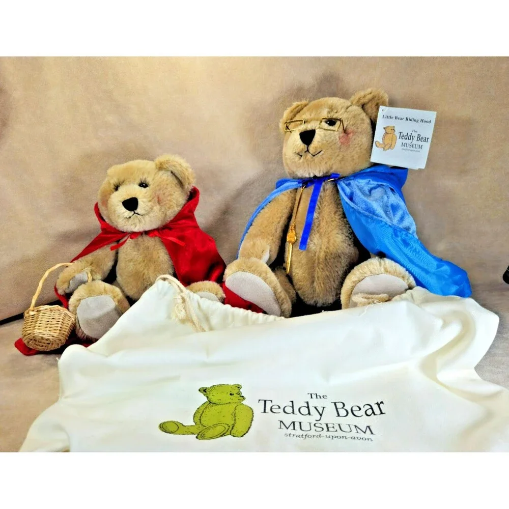 RARE Teddy Bear Museum Mohair Little Red Riding Hood & Big Bad Wolf Set #94/500